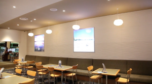 completed commercial renovation using wall panels